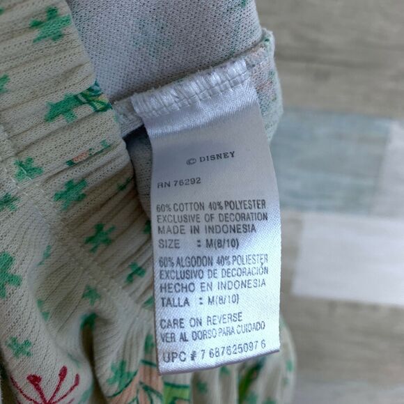 Disney Tinkerbell Thermal Jogger Pajama Pants Green Yellow Womens Medium 8 10 - Picture 6 of 6